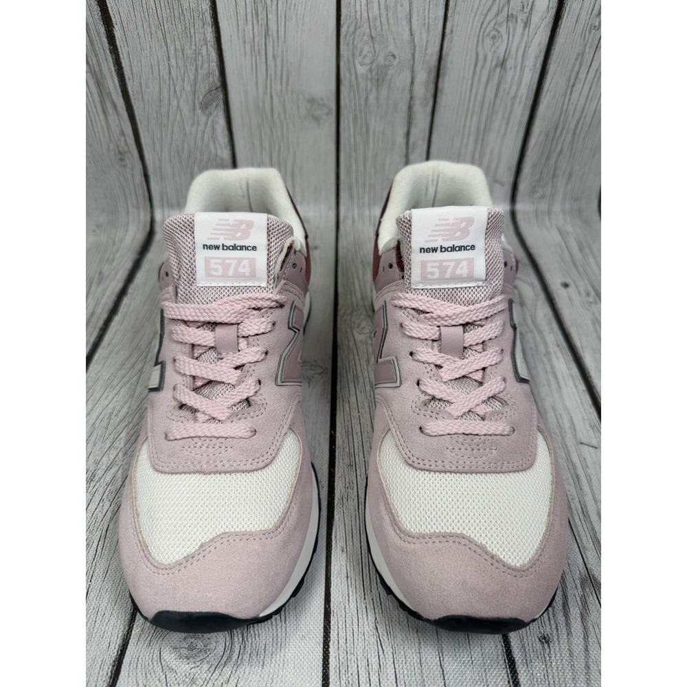 New Balance 574 U574OY2 Men's Size 9.5 Pink Burgundy Yellow Sneakers EUC